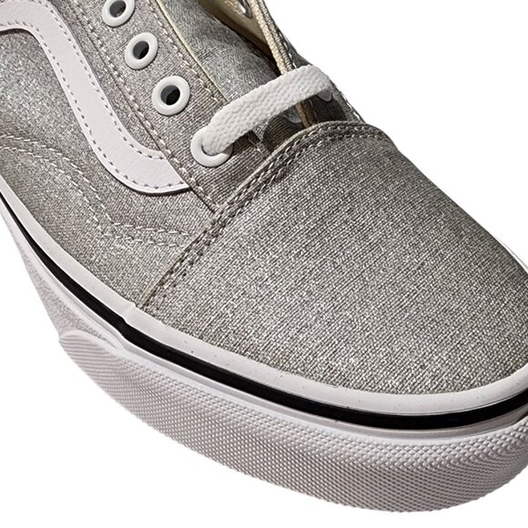 Vans Old Skool Glitter Grey Silver & Canvas 6.0M/7.5W‎ - Picture 3 of 8